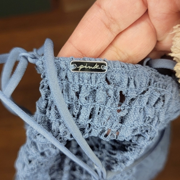 Light blue lace bralette Victoria's Secret PINK - Picture 3 of 3